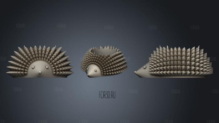 Hedgehog Flower Pot stl model for CNC