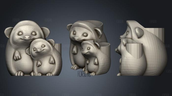 Hedgehogs planter 3d stl модель для ЧПУ