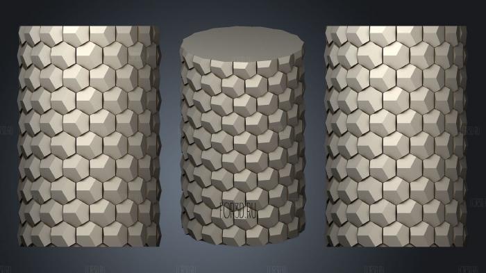 Honeycomb Vase Parametric (14) stl model for CNC
