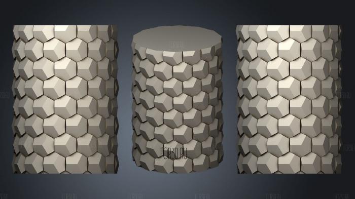 Honeycomb Vase Parametric (15) stl model for CNC