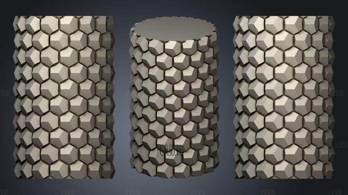 Honeycomb Vase Parametric (21) stl model for CNC