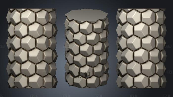 Honeycomb Vase Parametric (25) stl model for CNC