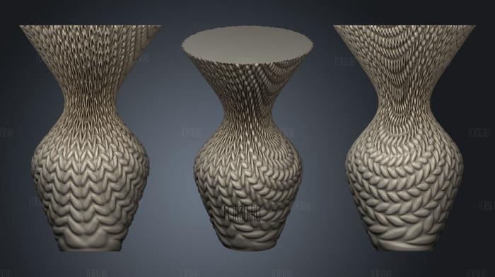 Knitted Vase stl model for CNC