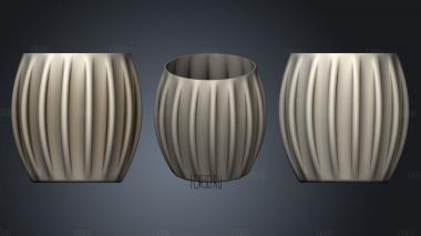 Larger Rib Round Vase Pot