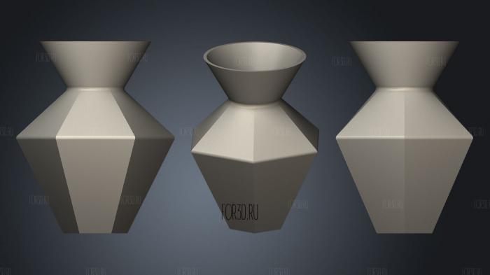 Loft Vase stl model for CNC
