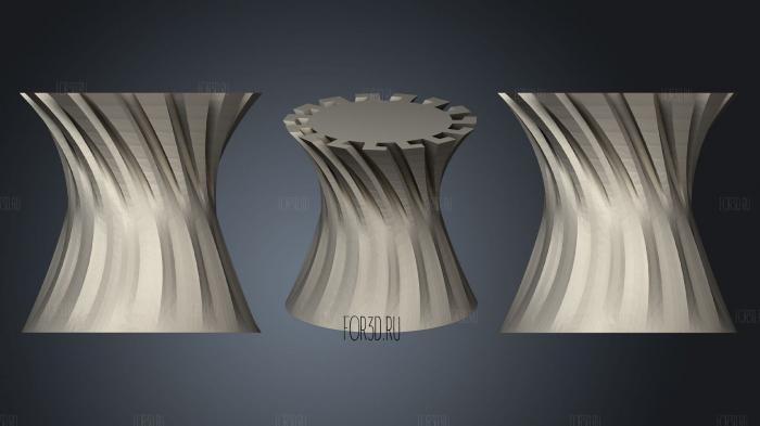 Lofted Vase stl model for CNC