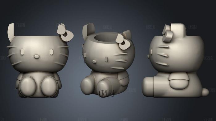 Mate hello kitty cuerpo completo 3d stl модель для ЧПУ