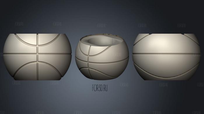Mate pelota basquet stl model for CNC
