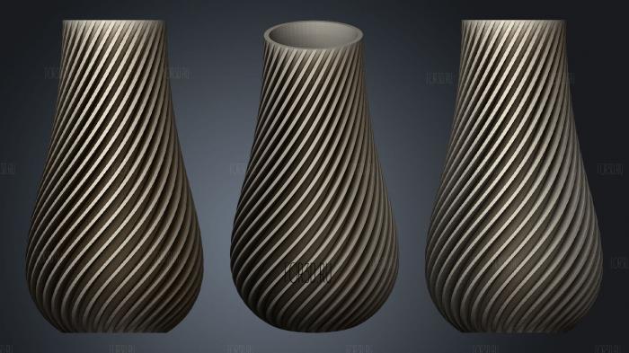 Mirror Image Of Single Spiral Vase stl model for CNC