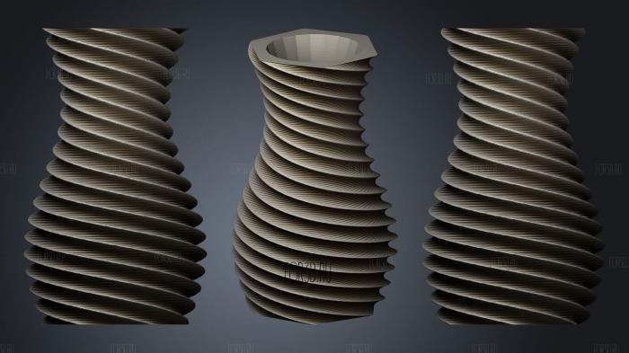  Спиральная ваза (3) 3d stl модель для ЧПУ