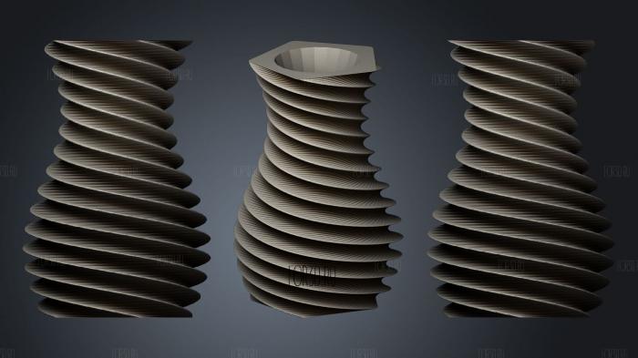  Спиральная ваза (4) 3d stl модель для ЧПУ