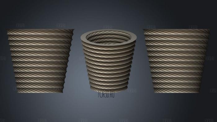3D Vase stl model for CNC