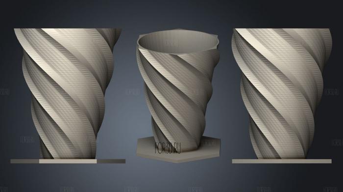 Параметрическая ваза (1) 3d stl модель для ЧПУ