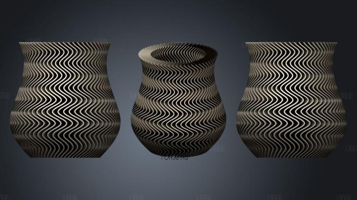 Pencil Stand Spiral Vase stl model for CNC