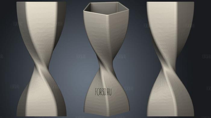 Pentagonal Goblet Vase stl model for CNC