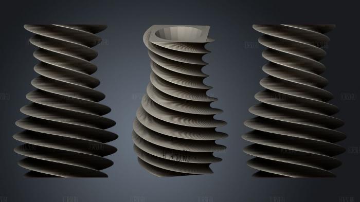Santana Spiral Vase stl model for CNC