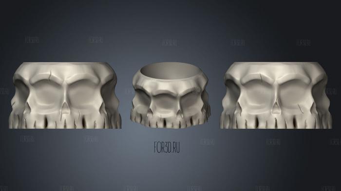 Skull Bowl s stl model for CNC