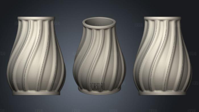 Small Vase With Filament Decoration stl model for CNC