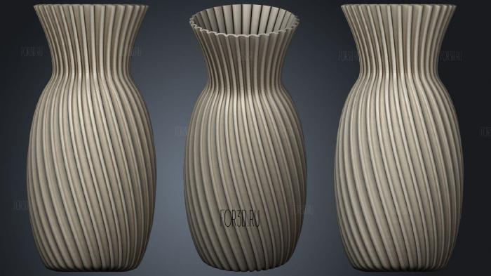 Spiral Vase 345 stl model for CNC