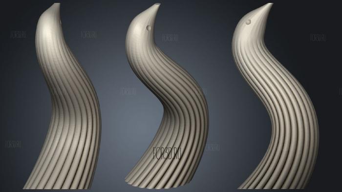 Spiral Vase Bird Sculpture Thing stl model for CNC