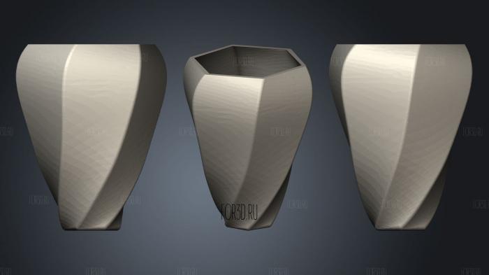 Spiral Vase Large Mouth W walls stl model for CNC