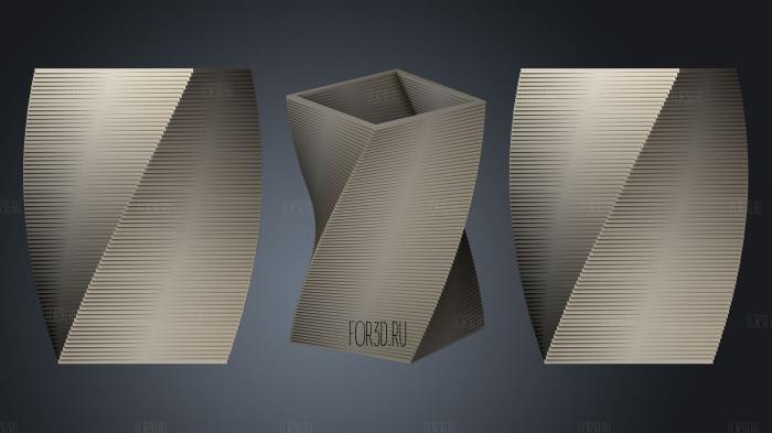 Square Vase Cup (2) 3d stl модель для ЧПУ