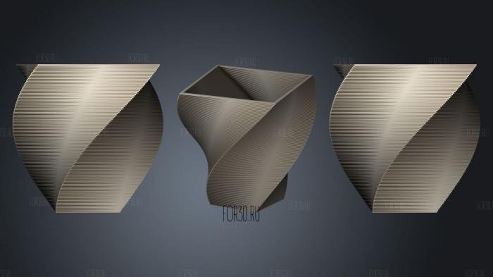 Square Vase Cup (41) 3d stl модель для ЧПУ