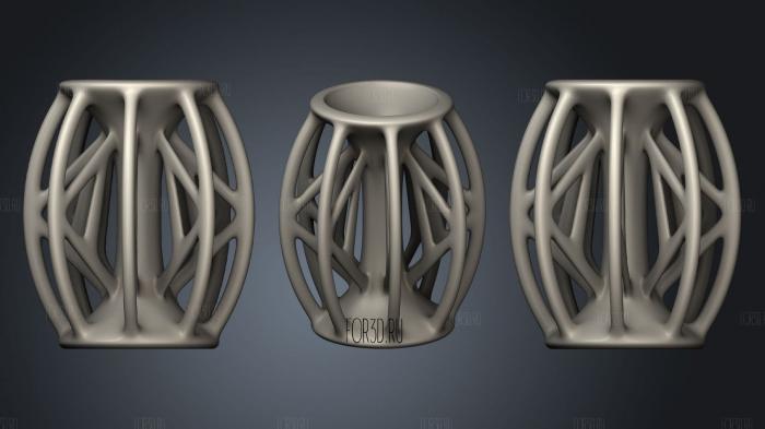 Straight Connected Vase stl model for CNC