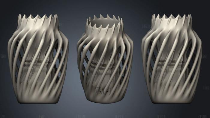 Twisted Cup stl model for CNC
