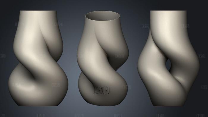 Twisty Vase stl model for CNC