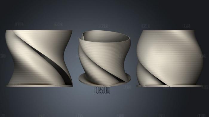 Vase (3) stl model for CNC