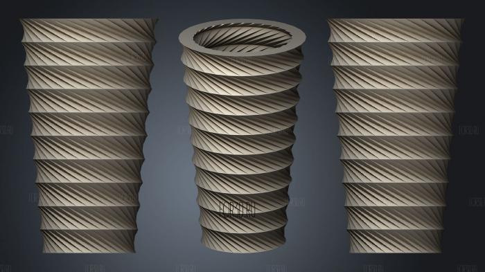 Vase (3) stl model for CNC