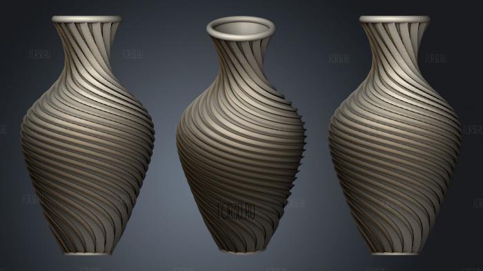 Vase 001 stl model for CNC