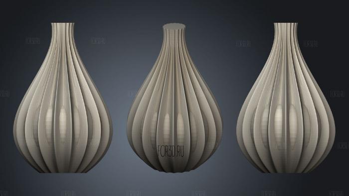 Vase 02 stl model for CNC
