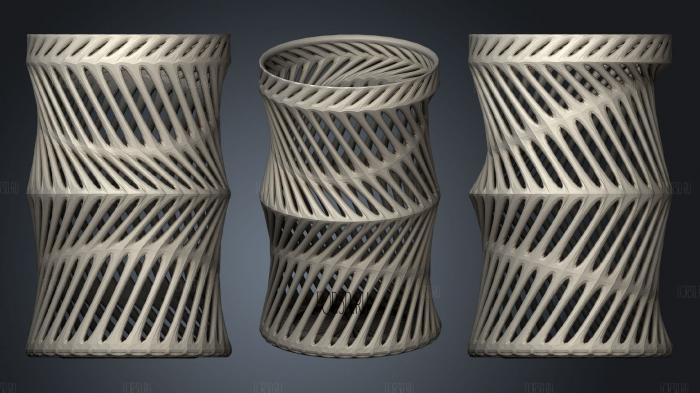 Vase Wireframe Penholder stl model for CNC
