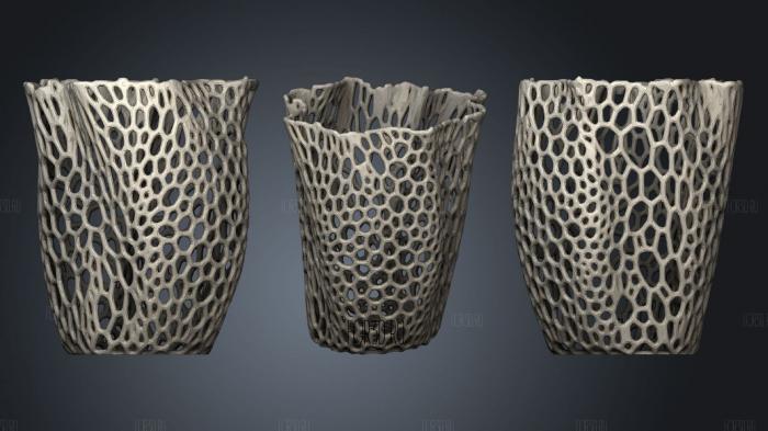 Voronoi Style Vase stl model for CNC