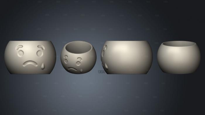 Emoji Triste Mesa Aberto stl model for CNC