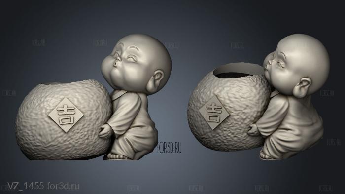 Buddha Vase With Letter 3d stl модель для ЧПУ