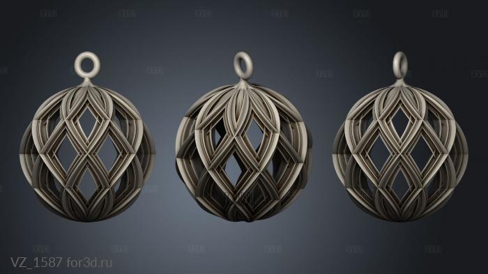 Lattice Christmas Ball with Small Twist 3d stl модель для ЧПУ