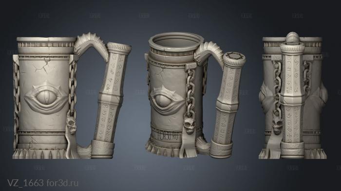 Mugs Warlock 3d stl модель для ЧПУ