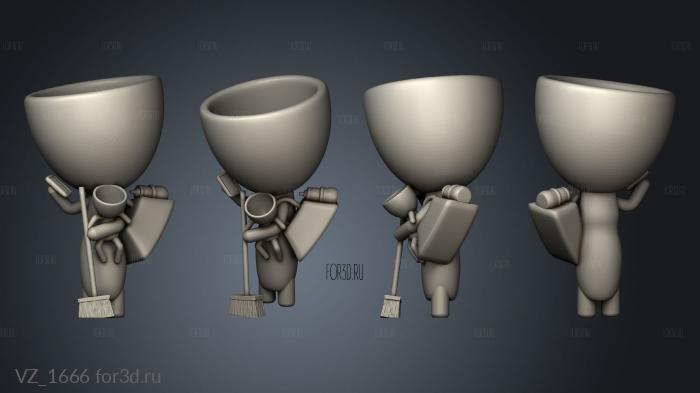 robert Plant pots with Moth 3d stl модель для ЧПУ