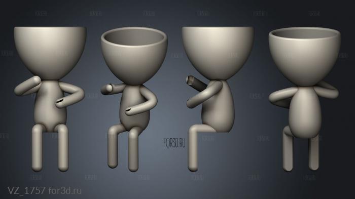 Vasos cafe vaso sentado sem xicara 3d stl модель для ЧПУ