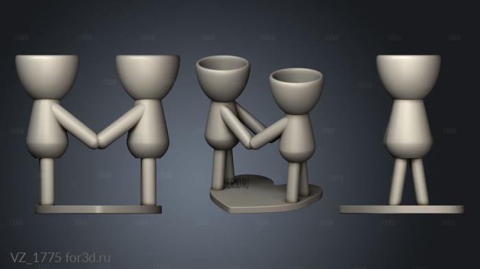 Сосуд vaso влюбленный 3d stl модель для ЧПУ