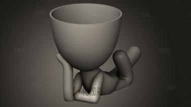 Сосуд Vaso Лежа с Мао в голове, 3d stl модель для ЧПУ