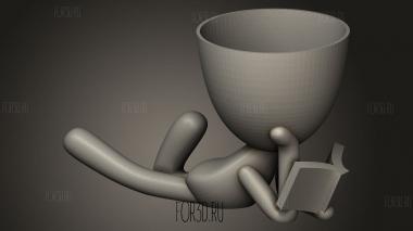 Сосуд Vaso чтение книги 3d stl модель для ЧПУ