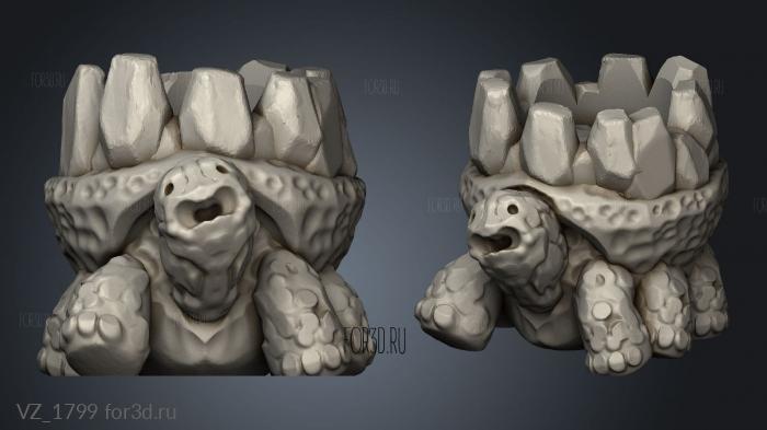 Землянин 3d stl модель для ЧПУ