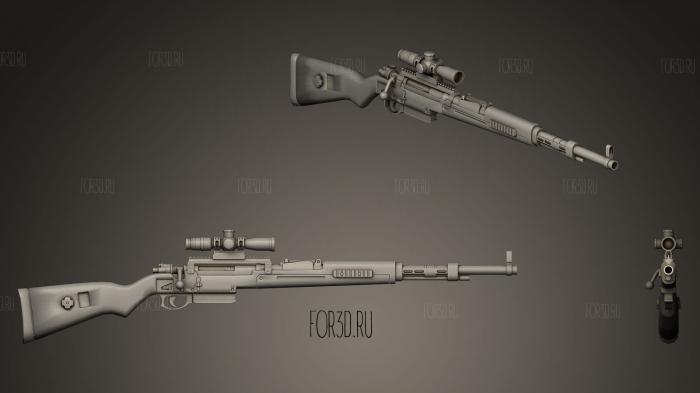 Современная Снайперская винтовка 3d stl модель для ЧПУ