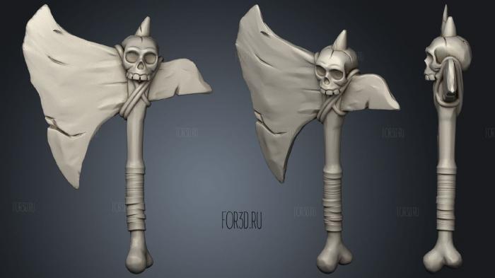Pirate Axe stl model for CNC