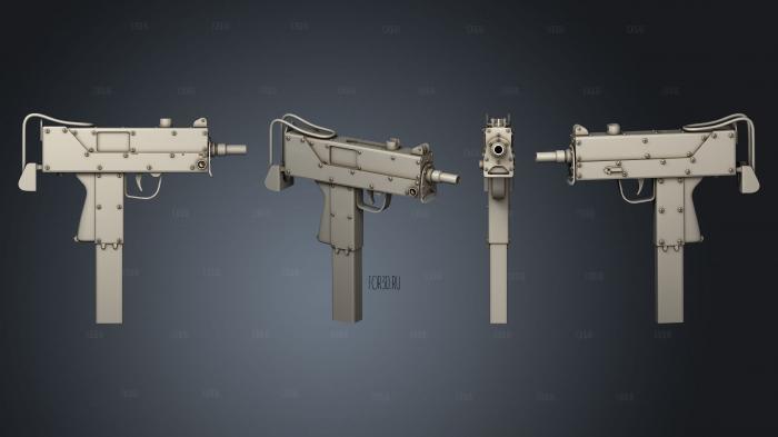 gun 17 stl model for CNC