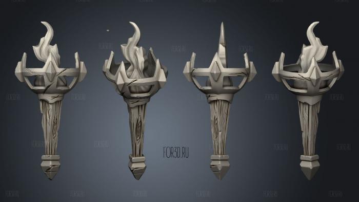 Mythical Clash Torch stl model for CNC